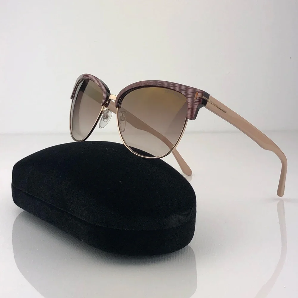 New TOM FORD Fany Brown Cat Eye Sunglasses - Picture 1 of 16